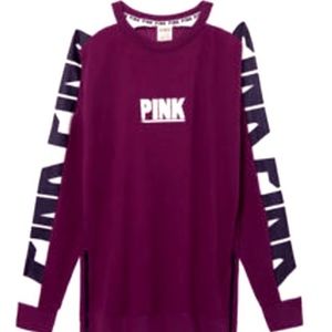 MAROON OVERSIZED PINK VS SWEATSHIRT